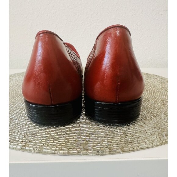 Trotters Womens Liz Woven Leather Slip On Loafer Red T5158-586 Shoe 11 1/2 M - Picture 9 of 10